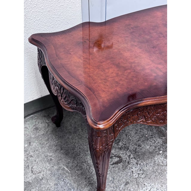 Vintage Renaissance Revival Rococo Style Desk For Sale - Image 4 of 12