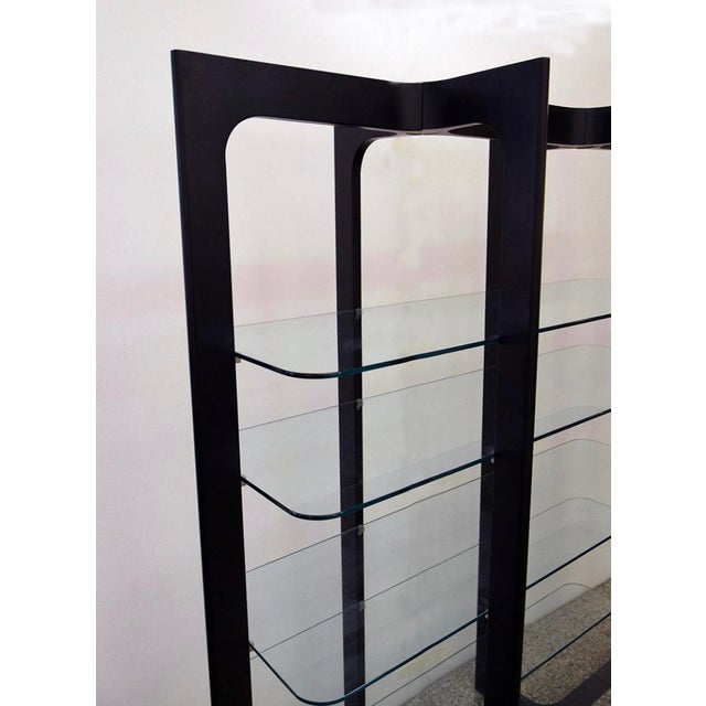 Wood and Glass Bookcase from Bernini, 1970s For Sale - Image 6 of 12