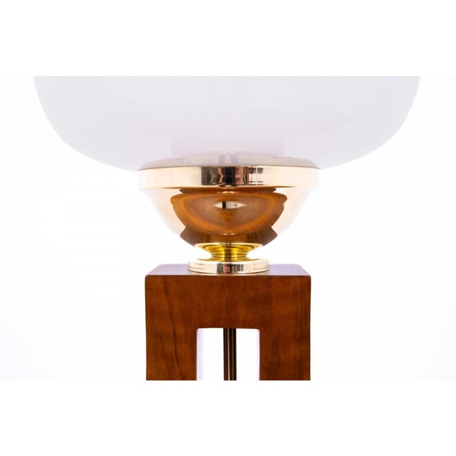 Wood 20th Century Art Deco Lamps, Poland, 1950s, Set of 2 For Sale - Image 7 of 9