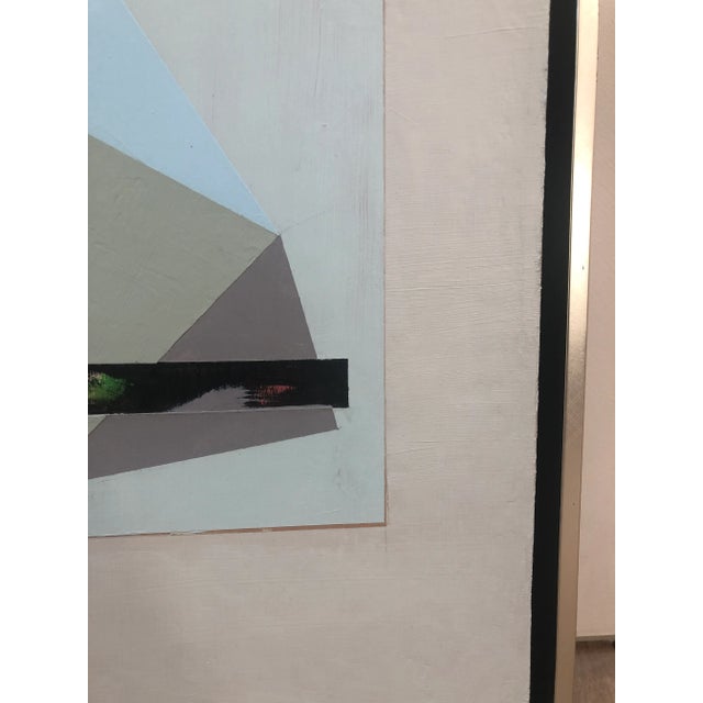 Contemporary Geometric Abstract Painting Framed For Sale - Image 4 of 13