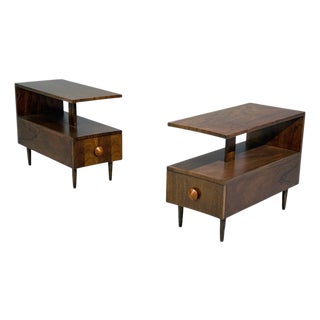 Gilbert Rohde, Rare Paldao End Tables, Walnut, Usa, 1940s For Sale