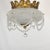 Antique 6 Light Twinkling Beaded Flush Mounted Crystal Chandelier For Sale - Image 10 of 13