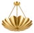 Gold Shell Pendant Chandelier Light, Modern Coastal Ceiling Fixture, Elegant Gold Decor for Living Room or Dining Area For Sale