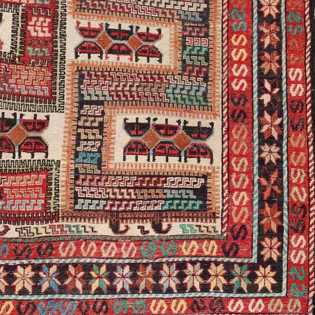 Sumak Rug in Cotton For Sale - Image 6 of 9