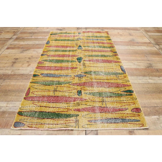 Yellow Zeki Muren Vintage Turkish Sivas Rug, 03'08 X 06'06 For Sale - Image 8 of 10