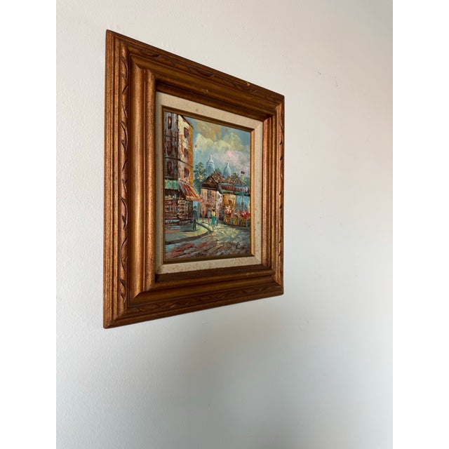 Step into a charming 1980s Parisian street scene with this vivid original oil painting by Burnett, beautifully rendered on...