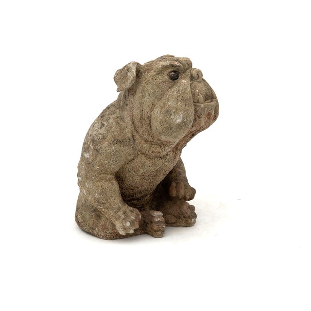 English English Bulldog Garden Statue, English Mid 20th C. For Sale - Image 3 of 8