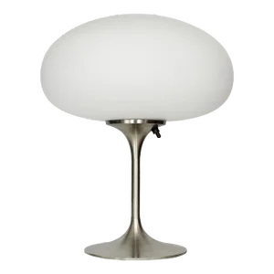 Tall Stemlite Table Lamp by Designline in Brushed Chrome-Mid Century Retro Style