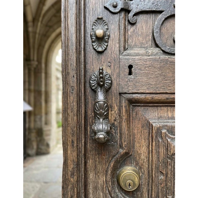 Vintage Cast Iron Mythological Sea Serpent Door Knocker For Sale - Image 11 of 12
