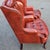 Wood Pair of Classic Leather Furniture Tufted Oxblood Leather Wingback Library Lounge Chairs With Brass Nailhead Trim, Circa 1980s For Sale - Image 7 of 14