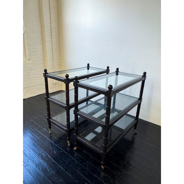 Pair of Louis J. Solomon Faux Bamboo Side Tables For Sale In New York - Image 6 of 12