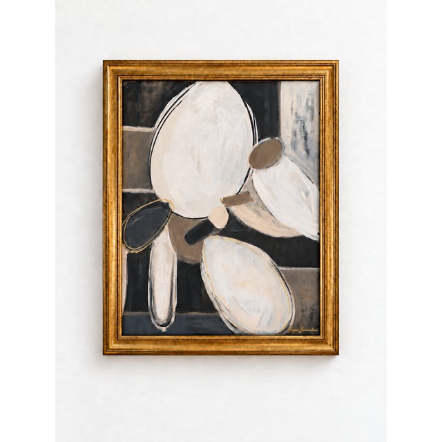 Title:Shapes of Stillnes, Framed Modern Painting Framed, by Bryan Boomershine For Sale In Palm Springs - Image 6 of 8