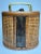 Coastal Rattan Embossed Black Metal and Wood Basket For Sale - Image 9 of 12