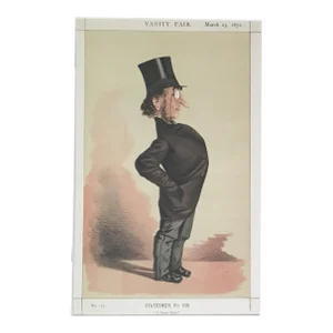 Antique Matted Vanity Fair Caricature by Spy "Home Ruler", 1872