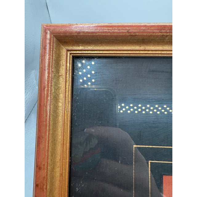 Vintage Late 20th Century Hand-Painted Egyptian Papyrus "Musicians of Amun"-Framed For Sale - Image 6 of 18