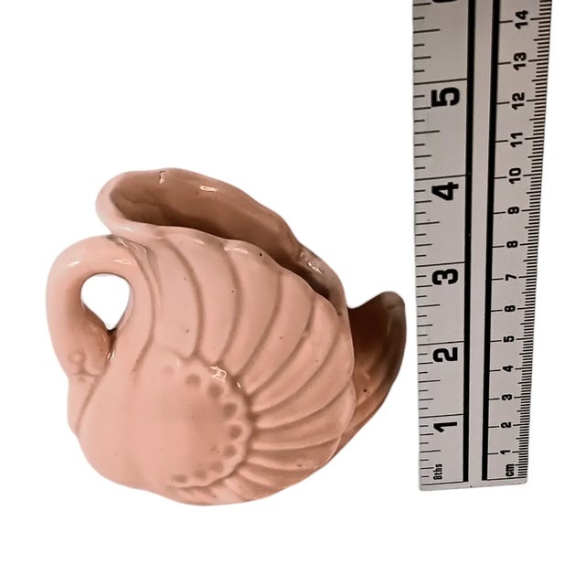 Pink Swan Planter or Vase Ceramic Art Deco Small For Sale In Austin - Image 6 of 11