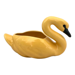 Vintage Bauer Yellow Swan Small Planter