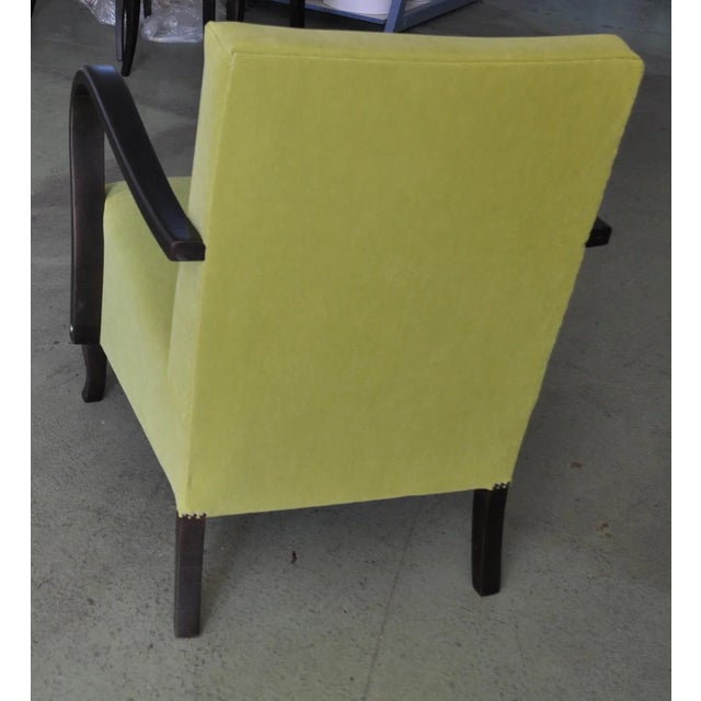 1920s Art Deco Green Armchair, 1920s For Sale - Image 5 of 7
