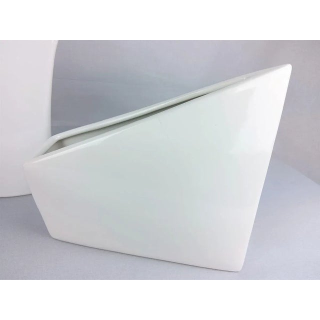 White Vintage White Ceramic Vases, Set of 3 For Sale - Image 8 of 9