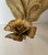 Beautiful vintage Pair of Gilt Iron Sheet Candle Sconces with leaf design. Great indoors or out.