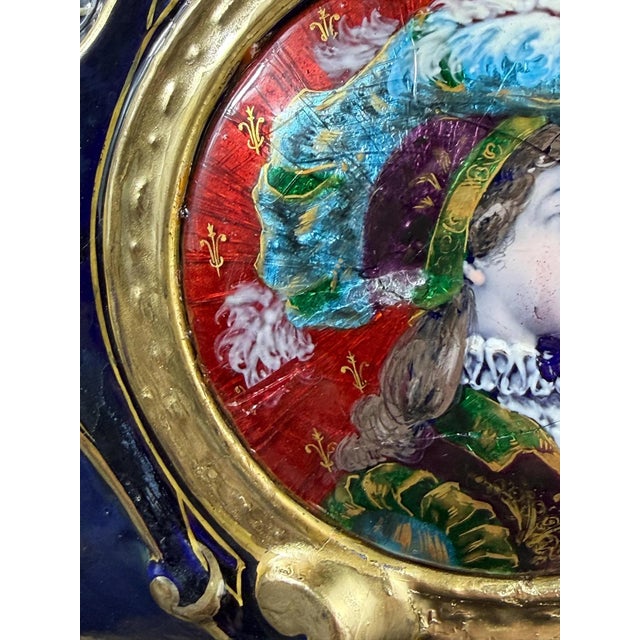 Large Bronze-Mounted Jardiniere with Glass Portrait Medallion by Édouard Gilles For Sale - Image 12 of 17