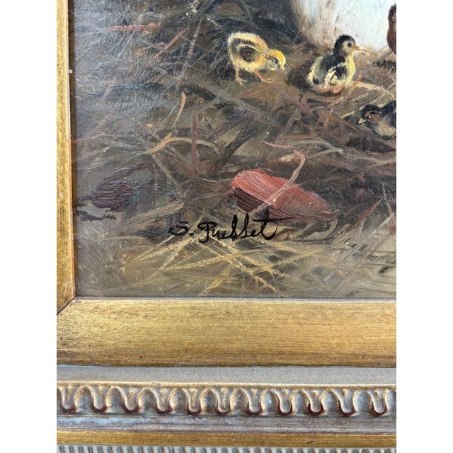 Framed Oil-on-Board Farmyard Scene in the Dusseldorf School Style, Circa Mid-Century For Sale - Image 14 of 16