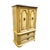 Mediterranean Stanley Furniture Solid Pecan Antiqued Yellow Cream Painted Mediterranean 39" Door Chest 4723-42 For Sale - Image 3 of 14