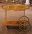 Italian Mid-Century Italian Marquetry Bar Cart With Drop Leaves and Gilt Brass Gallery For Sale - Image 3 of 8