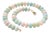 Beryl Aquamarine Morganite Beaded Necklace, Gold Plate Clasp, 19" For Sale