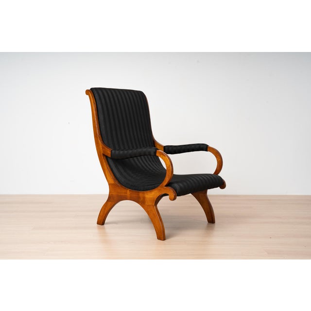 Antique German Biedermeier Cherrywood Chair, 1830s For Sale - Image 4 of 18