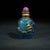 Glass Fine Carved Peking Glass Snuff Bottle With Gilded Bat Relief, Chinese Vintage Collectible Snuff Bottle For Sale - Image 7 of 9