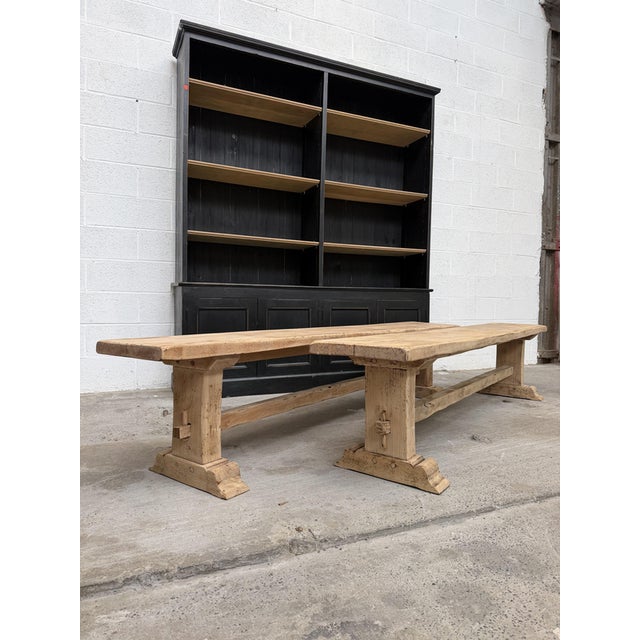 1960s Solid Oak Benches, Set of 2 For Sale - Image 5 of 7