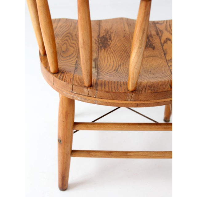 Vintage Oak Captain's Chair For Sale - Image 15 of 17