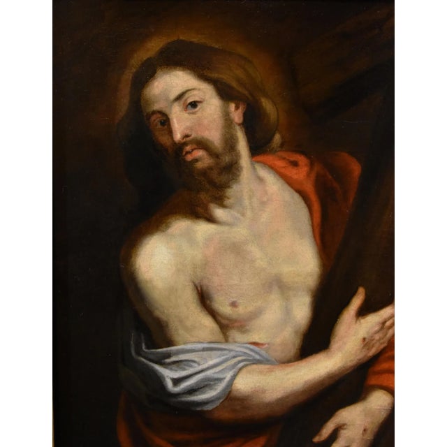 Workshop of Anthoon Van Dyck, Christ Carrying the Cross, 1650, Oil on Canvas, Framed For Sale - Image 9 of 17