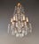 Antique French Napoleon III Brass Crystal Chandelier Gothic Style 6 Lights For Sale - Image 4 of 10