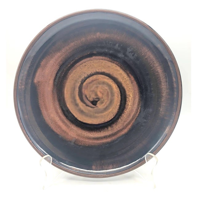 1990s Studio Pottery Glazed Stoneware Plates, Lates, Set of 9 For Sale - Image 9 of 17
