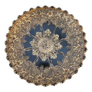 Early 20th Century Northwood Verre D’Or Carnival Glass — Grape & Cable Pattern For Sale