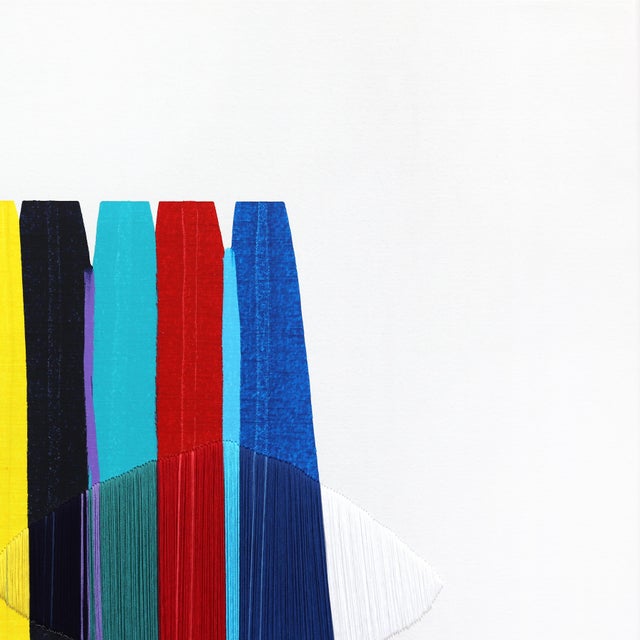 Abstract Fils I Colors DCXCIV - Large Colorful Abstract Contemporary Art on Canvas Original Artwork by Raul De La Torre For Sale - Image 3 of 9