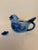 Mid-Century Modern Vintage Chinoiserie Blue Bird Teapot For Sale - Image 3 of 5