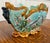 STUNNING ~~Antique French Onnaing Majolica Cache Pot, Planter, Jardiniere, Flower Pot, Bowl or Vase with Floral and Love...