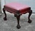 Brown Vintage Carved Mahogany Chippendale Style Claw Foot Bench For Sale - Image 8 of 10