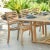 Transitional Hi Teak Birmingham Stacking Teak Outdoor Dining Armchair 4pc For Sale - Image 3 of 6