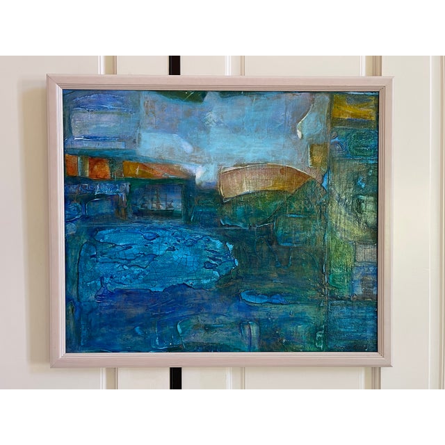 Contemporary Abstract Original Painting "Stormy Day" by Artist Sonia Gold For Sale - Image 10 of 13