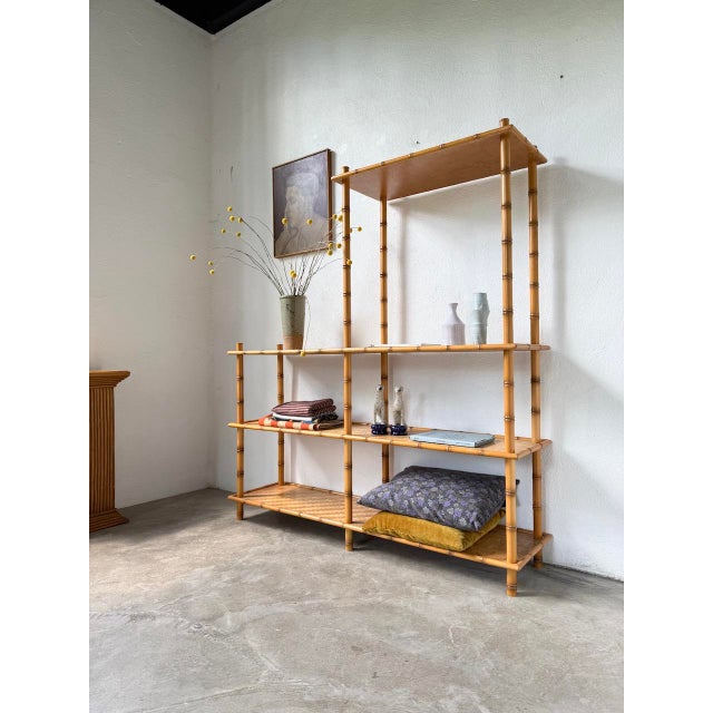 Large Rattan Shelf, 1960 For Sale - Image 13 of 18