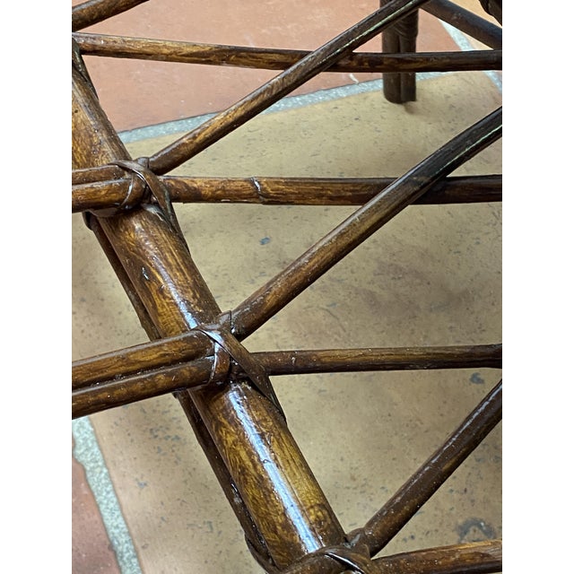 Rattan Magazine Rack with Ceramic Tile Shelf, 1970s For Sale - Image 16 of 18