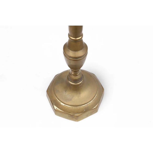 Metal Antique French Candlestick in Bronze, 1890s For Sale - Image 7 of 11