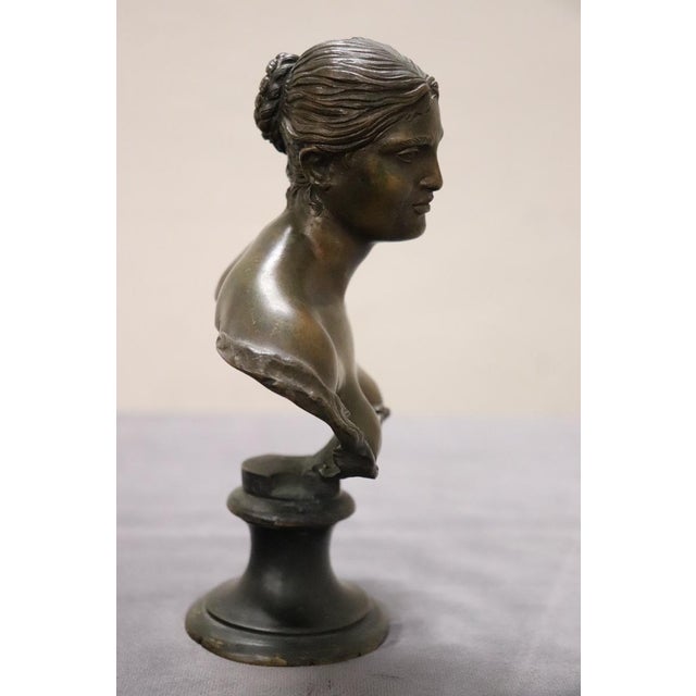 Bronze Bust of a Young Woman, Early 20th Century For Sale - Image 3 of 13