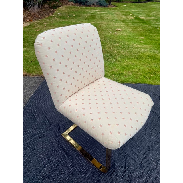 Metal Milo Baughman for Thayer Coggin Cantilever Hollywood Regency Accent Chair For Sale - Image 7 of 15