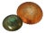 Imperial Glass Iridescent Marigold & Green Bowls - a Pair For Sale