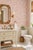 Chinoiserie Mahjong Tile Grasscloth Wallpaper by House Party | Coral Crack | 6 Yards For Sale - Image 3 of 10